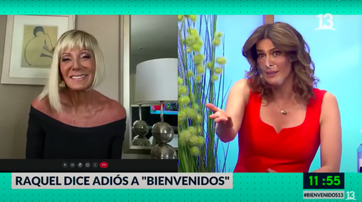 Raquel Argandoña en el contacto con Tonka Tomicic y Bienvenidos.