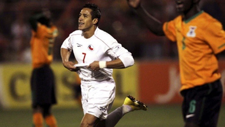 Alexis Sánchez anotó en la última presentación de Chile en Calama, con triunfo 3-0 ante Zambia
