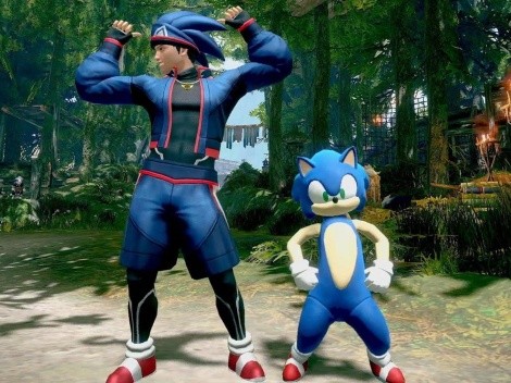 Crossover entre Monster Hunter Rise y Sonic