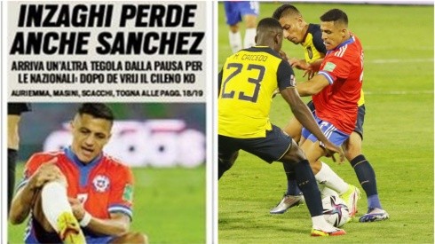 Alexis Sánchez aparece en la portada de Tuttosport tras la lesión que sufrió con la selección chilena