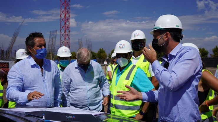 El presidente de Panam Sports, Neven Ilic, finalmente pudo visitar las obras en construcción para los Juegos Panamericanos y Parapanamericanos Santiago 2023