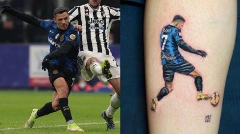 Hincha se tatúa gol de Alexis a Juventus en final de Supercopa de Italia.