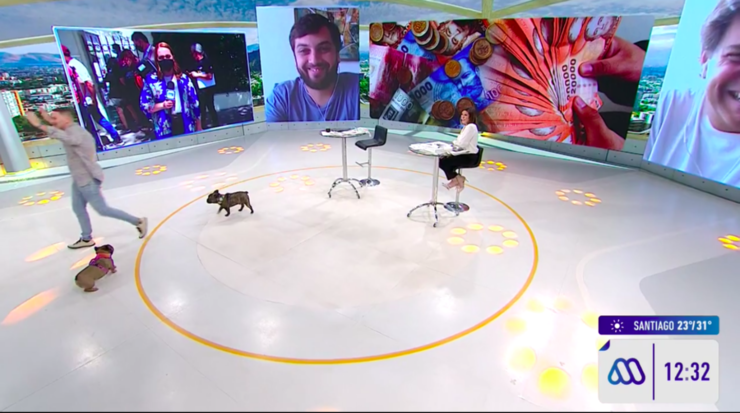 José Antonio Neme llega con sus perritos a Mucho Gusto.(2)