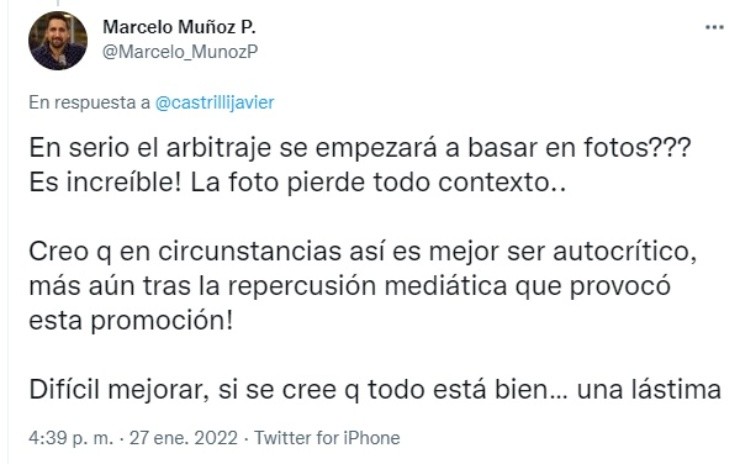 Marcelo Muñoz no se las mandó a decir con nadie a Javier Castrilli