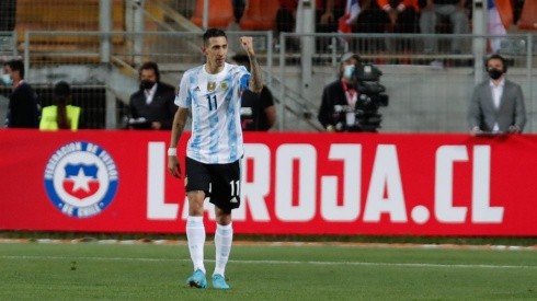 Di María marcó el gol del 0-1 para Argentina contra Chile en Calama.
