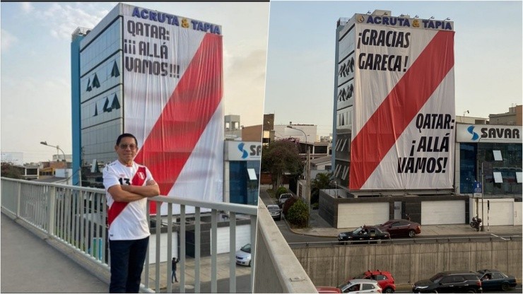 Las dos versiones del lienzo que presagia la clasificación de Perú al Mundial de Qatar 2022