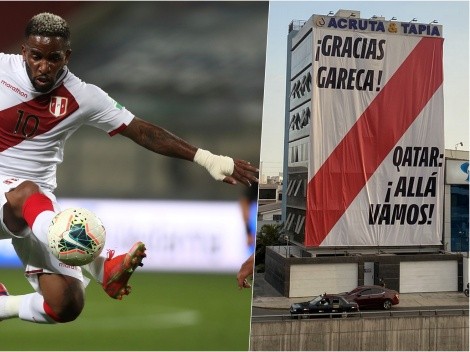 ¿Mufa? Perú cuelga lienzo para celebrar clasificación al Mundial