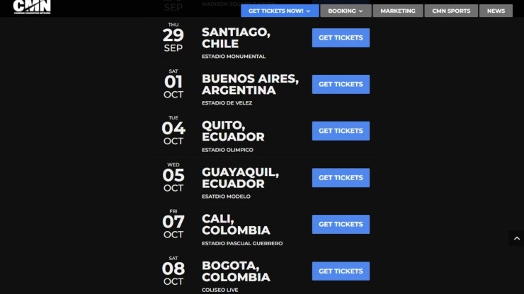 Programación oficial de la gira de despedida de Daddy Yankee, con escala en el estadio Monumental
