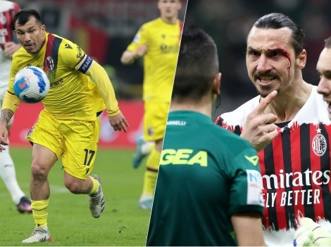 Video: Gary y Zlatan terminan sangrando tras fuerte cabezazo