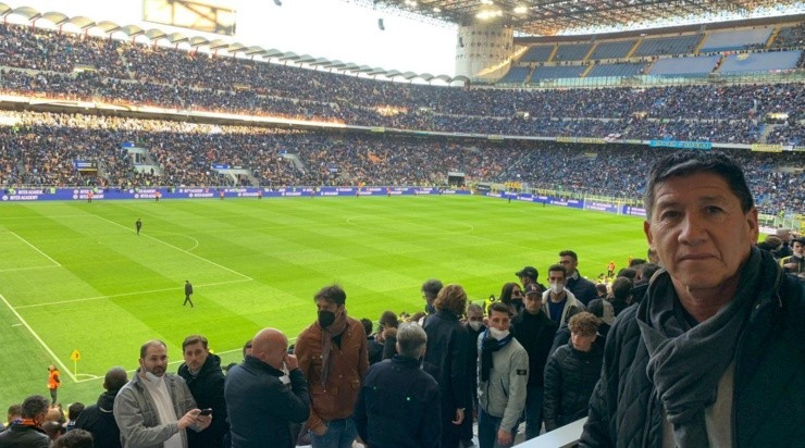 Jaime Vera presente en el San Siro para el Inter de Milán vs Hellas Verona