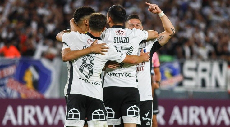 La celebración alba tras el gol de Esteban Pavez | Agencia Uno