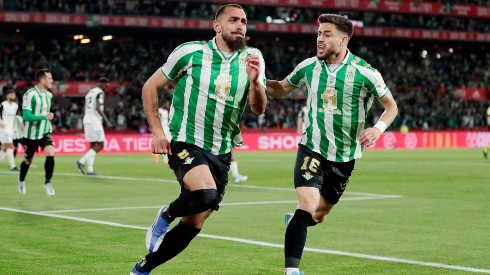 Borja Iglesias y el 1-0 parcial del Betis en la final de la Copa del Rey.