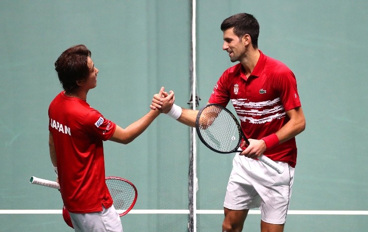 Novak Djokovic y Yoshihito Nishioka chocarán por tercera vez de manera profesional. (Foto: Getty)