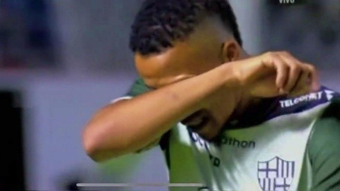 Byron Castillo no aguantó más y lloró en el partido de Barcelona de Guayaquil