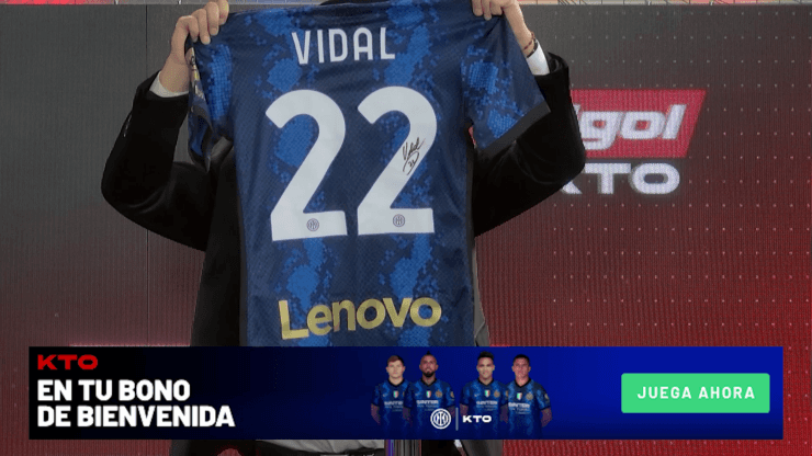 Si quieres ganar la camiseta del Inter de Milán, firmada por Arturo Vidal, ingresa el código VIVEKTO en kto.com al momento de registrarte. Foto: Captura.