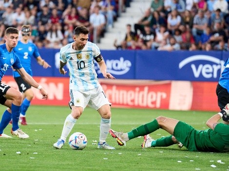 Messi disfruta de lo lindo con Argentina y le hace cinco a Estonia