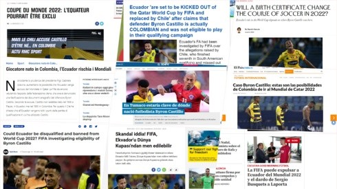 La prensa mundial desembarcó de lleno en el Caso Byron Castillo y la denuncia de Chile contra Ecuador ante la FIFA