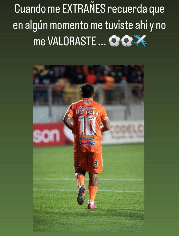 Nicolás Maturana no disimuló su descontento con el curso que sigue Cobreloa