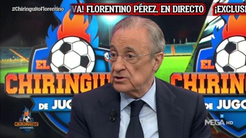 Florentino Pérez habló por una hora con El Chiringuito.