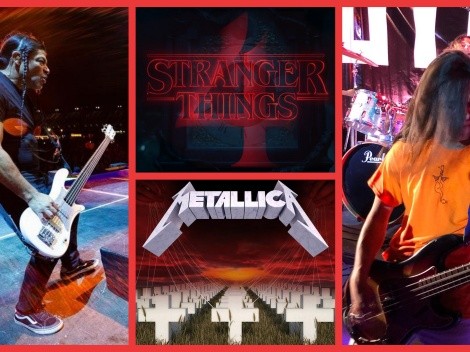 Bajista de Metallica celebra participación de su hijo en Stranger Things 4