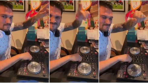 DJ Mark González la rompe mezclando música y ex estrellas del Liverpool se suman a la fiesta.