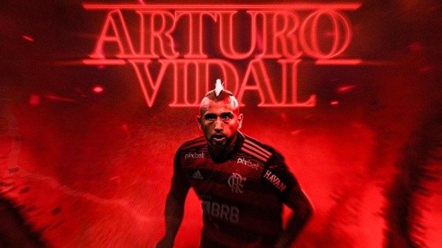 Vidal fue presentado en el Flamengo con la onda de la serie de moda