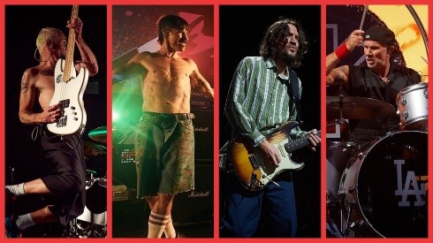 Red Hot Chili Peppers durante sus últimas presentaciones a través de Europa.