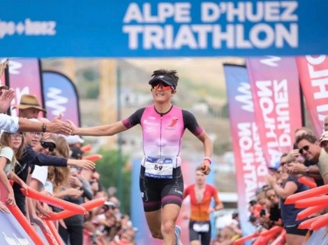Bárbara Riveros sorprende y gana Triatlón Alpe d'Huez en Francia