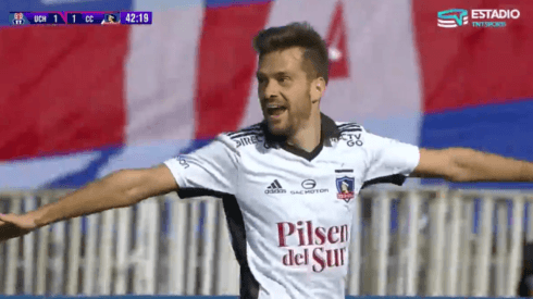 Bouzat celebra un gol que sería anulado