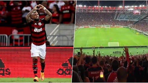 Arturo Vidal se gana el amor de la hinchada de Flamengo.