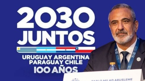 Pablo Milad llegó a Montevideo a oficializar la candidatura de Chile al Mundial 2030, junto a Uruguay, Argentina y Paraguay
