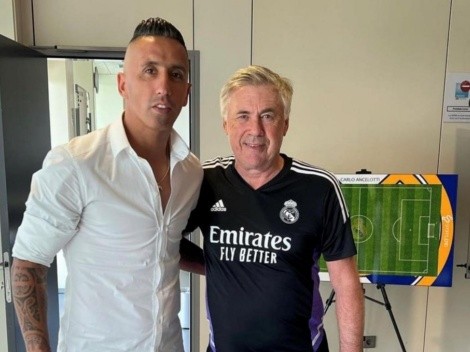 El encuentro entre Lucas Barrios y Carlo Ancelotti