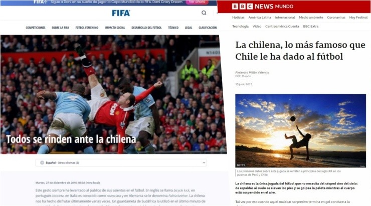 La BBC y la FIFA refrendan el origen chileno de la chilena, aunque hay algunos países que quieran llevarle la contra a la historia