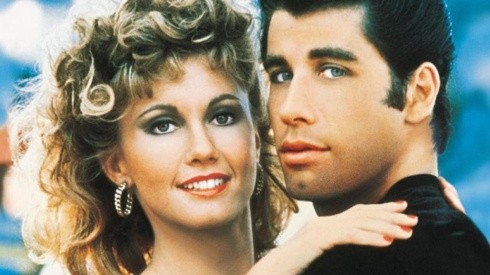 Olivia Newton-John y John Travolta en el afiche de Grease.
