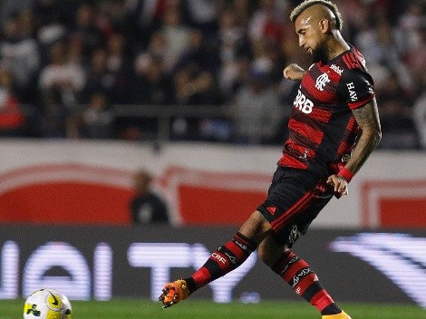Vidal entra sobre el final para abrochar goleada de Flamengo