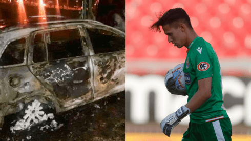 José Devecchi, uno de los cuatro futbolistas de Aldosivi que resultaron con sus vehículos quemados.
