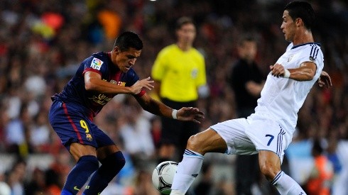 Alexis Sánchez y Cristiano Ronaldo chocaron el derbi de España