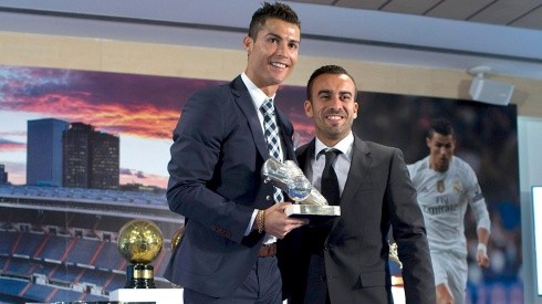 Cristiano Ronaldo junto a Jorge Mendes