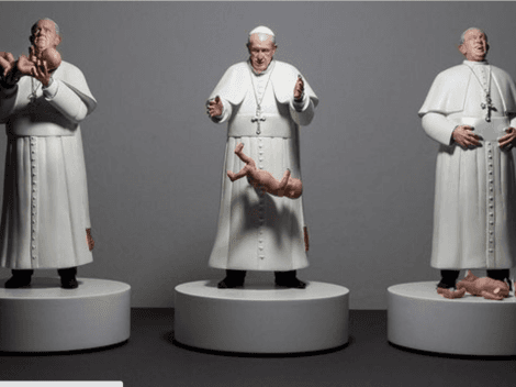 Escultura de artista chileno contra el Papa provoca polémica en México