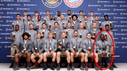 Sadio Mané en la foto oficial del Bayern Munich