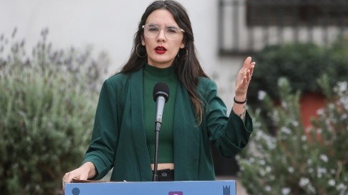 La vocera de gobierno Camila Vallejo habló en La Moneda.