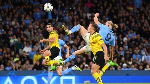 Erling Haaland marcó un golazo frente al Dortmund el miércoles