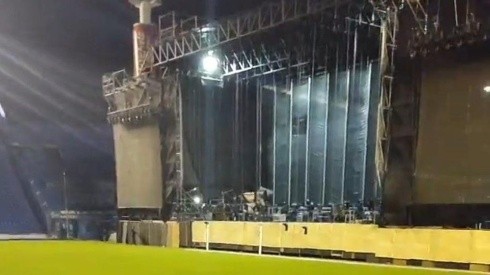 Un enorme escenario estará pegado a uno de los arcos del estadio de Vélez