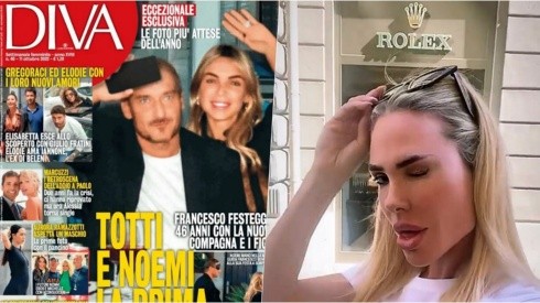 Ilary le cierra un ojo a la portada de Totti y su nueva novia