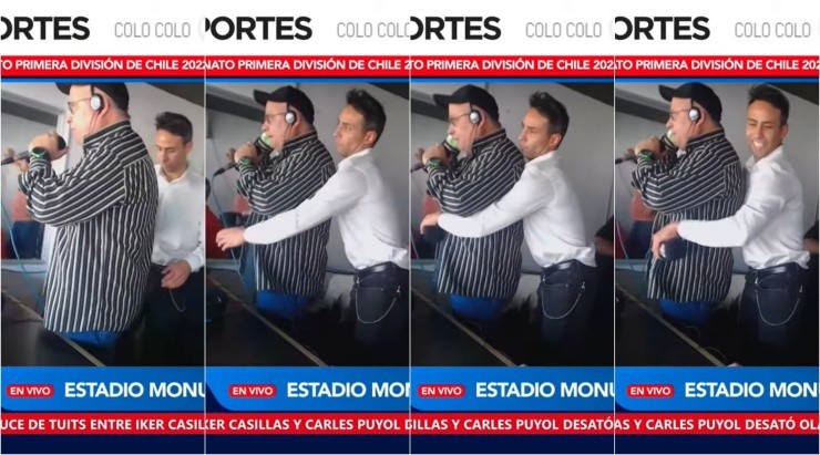 ¡Uy! dijo Héctor Tito Garrido cuando el Mago Valdivia lo abrazó por detrás