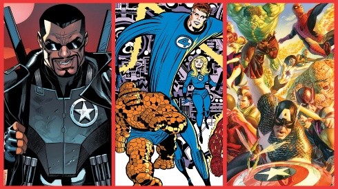 Blade, Los Cuatro Fantásticos y Avengers en los cómics de Marvel.