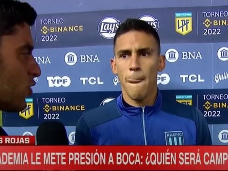 Descarada contramufa de jugador de Racing: "Felicito a Boca campeón"