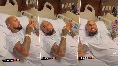 Arturo Vidal en una cama de hospital: el King no se quiere perder la final de la Copa Libertadores.