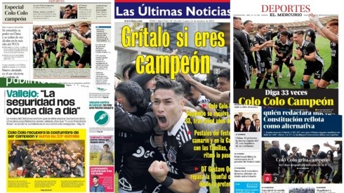 Colo Colo aparece en la portada de los principales diarios nacionales después de consagrarse campeón
