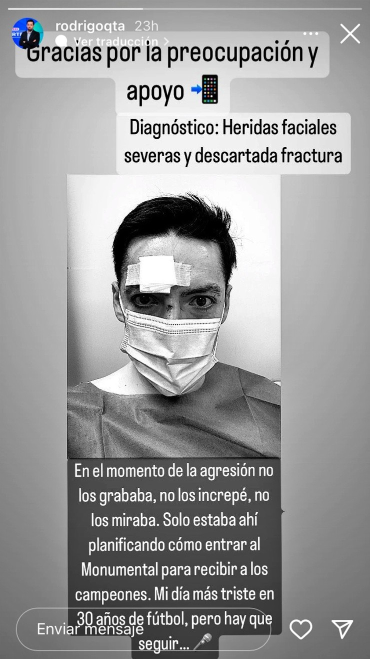 Periodista de TVN reveló el efecto de una golpiza recibida de parte de hinchas de Colo Colo en el estadio Monumental